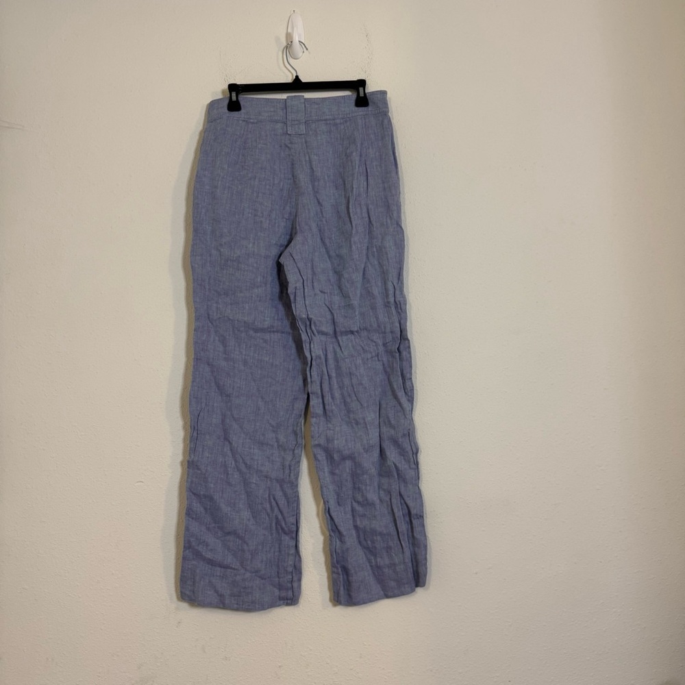 J. Crew X Maryam Nassir Zadeh linen Trouser Blue Purple Dual-tone Pants - Picture 5 of 5